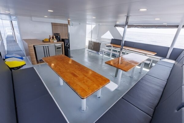 Dining area on our Similan liveaboard