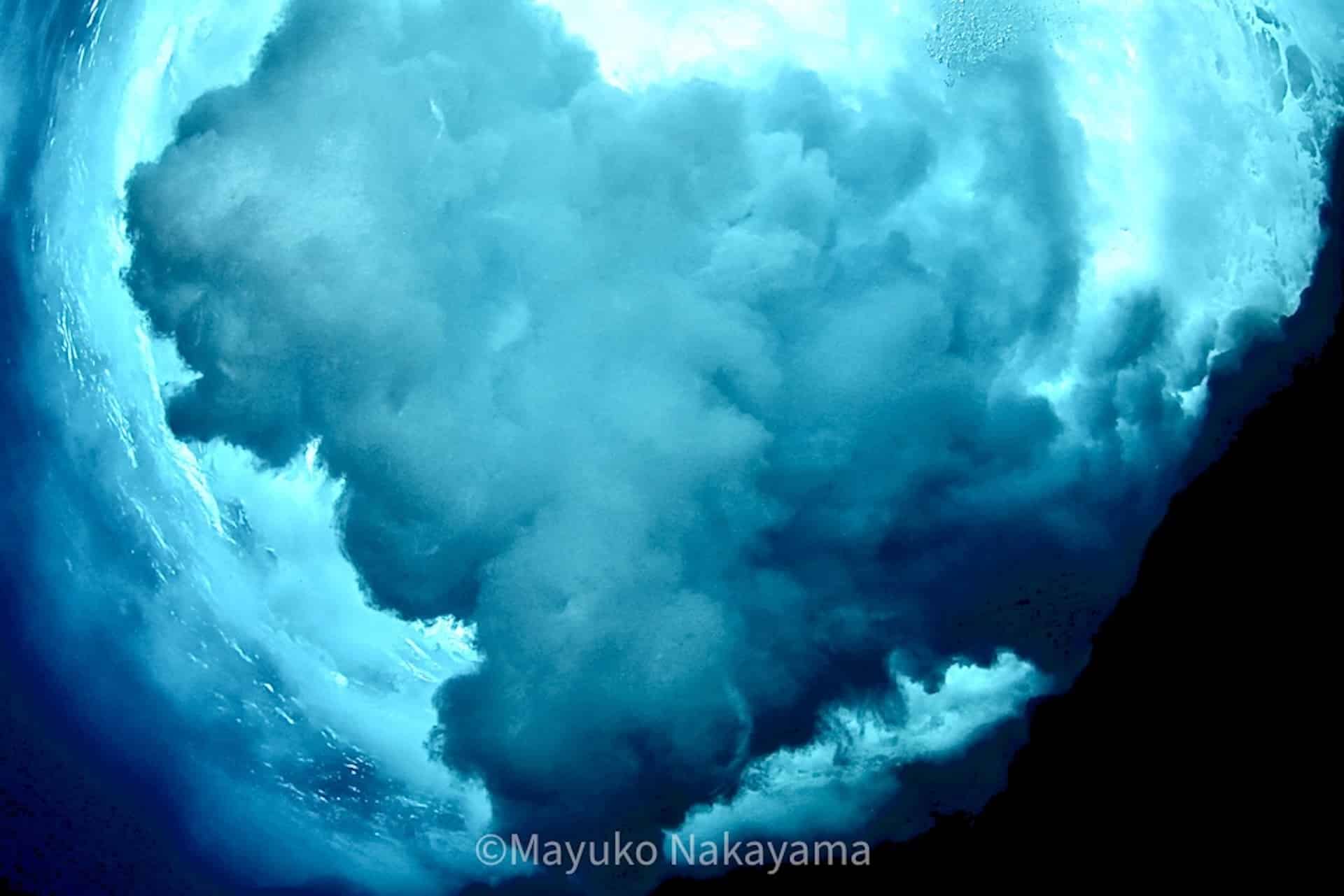 Waterfall at Koh Bon as seen underwater